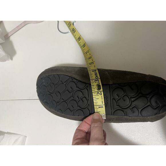 UGG Australia 5775 Ascot Brown Suede Sheepskin Mocs Slippers Shoes Size 10 - Picture 11 of 11